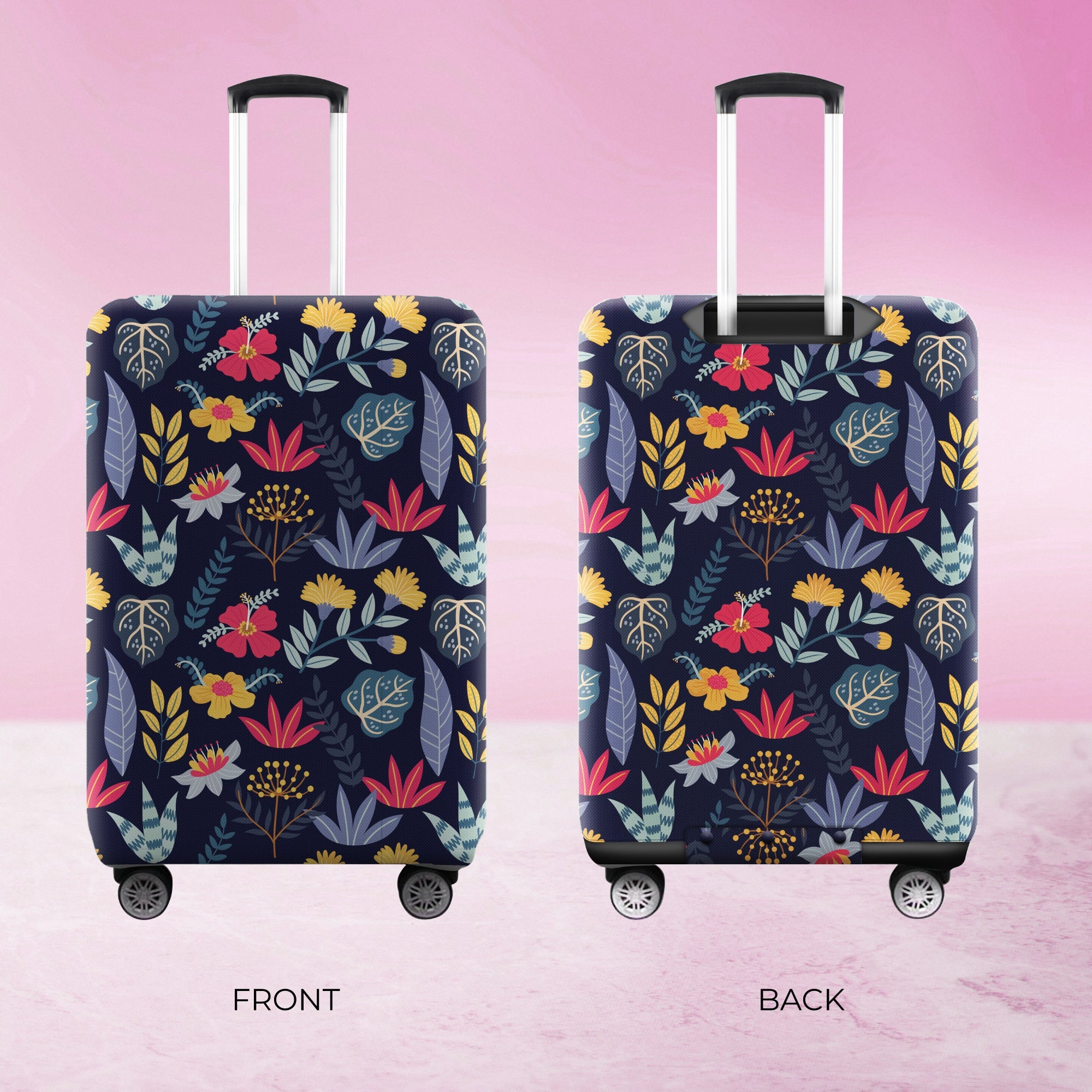 Jet Set Skins™ Flora Print Luggage Cover