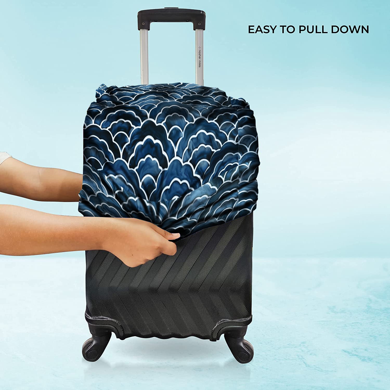 Jet Set Skins™ Japanese Wave Print Luggage Cover