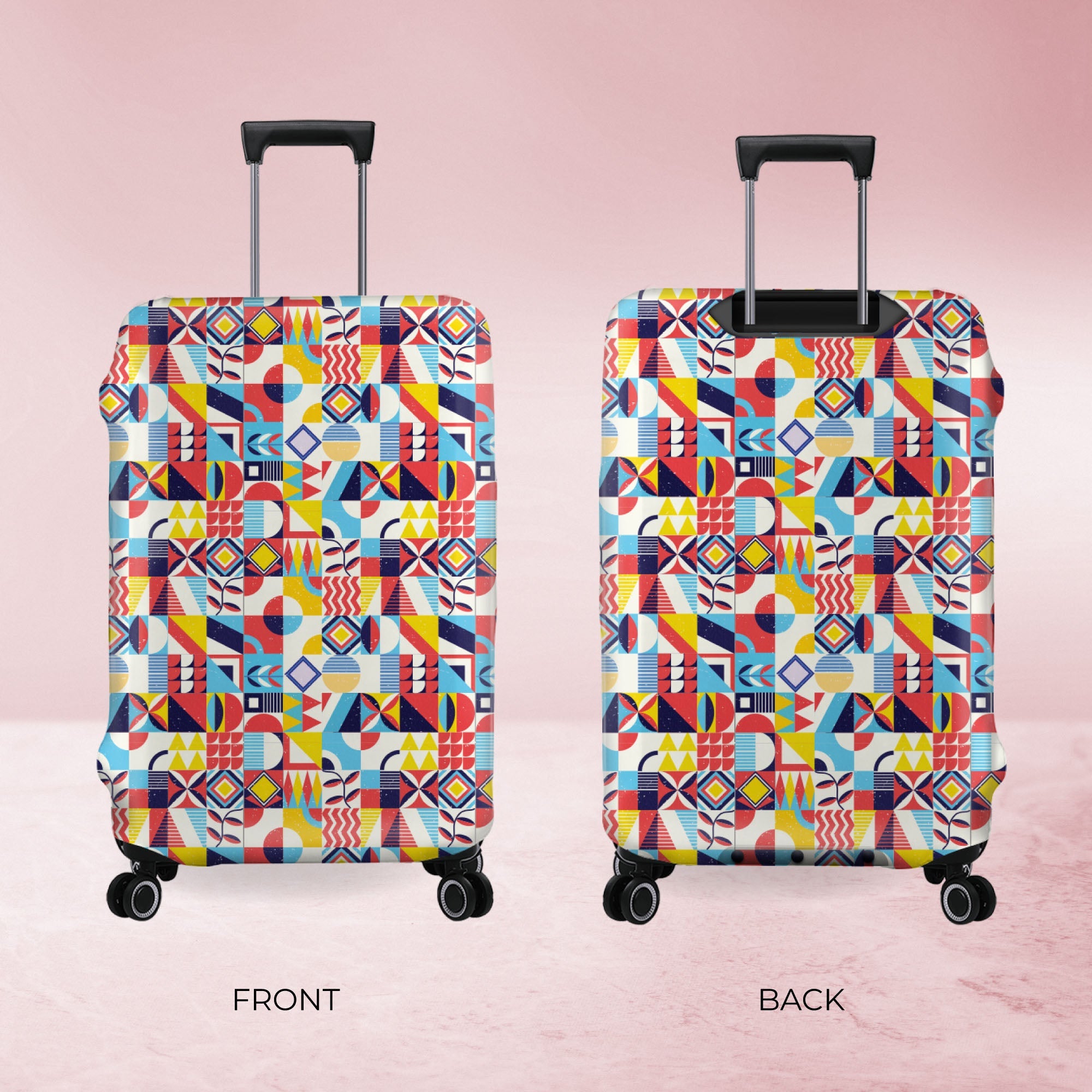 Jet Set Skins™ Block Print Luggage Cover