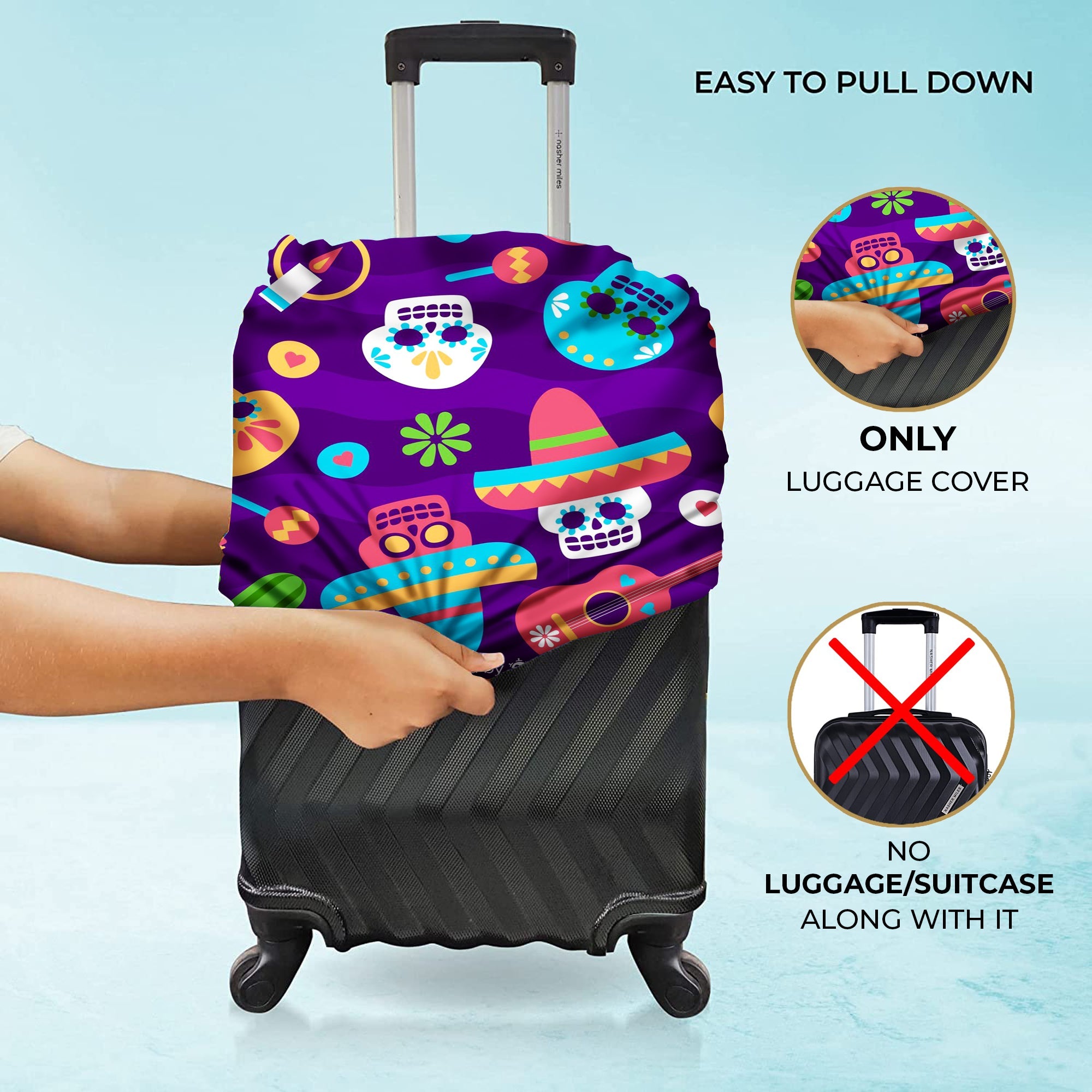 Jet Set Skins™ Carnival Print Luggage Cover