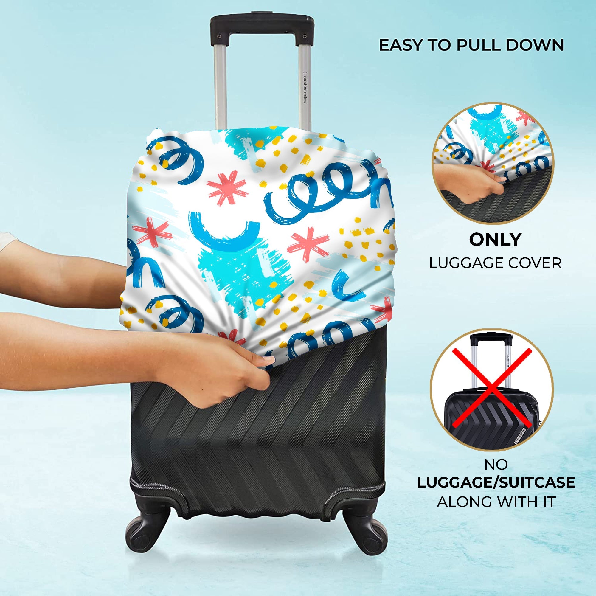 Jet Set Skins™ Confetti Print Luggage Cover