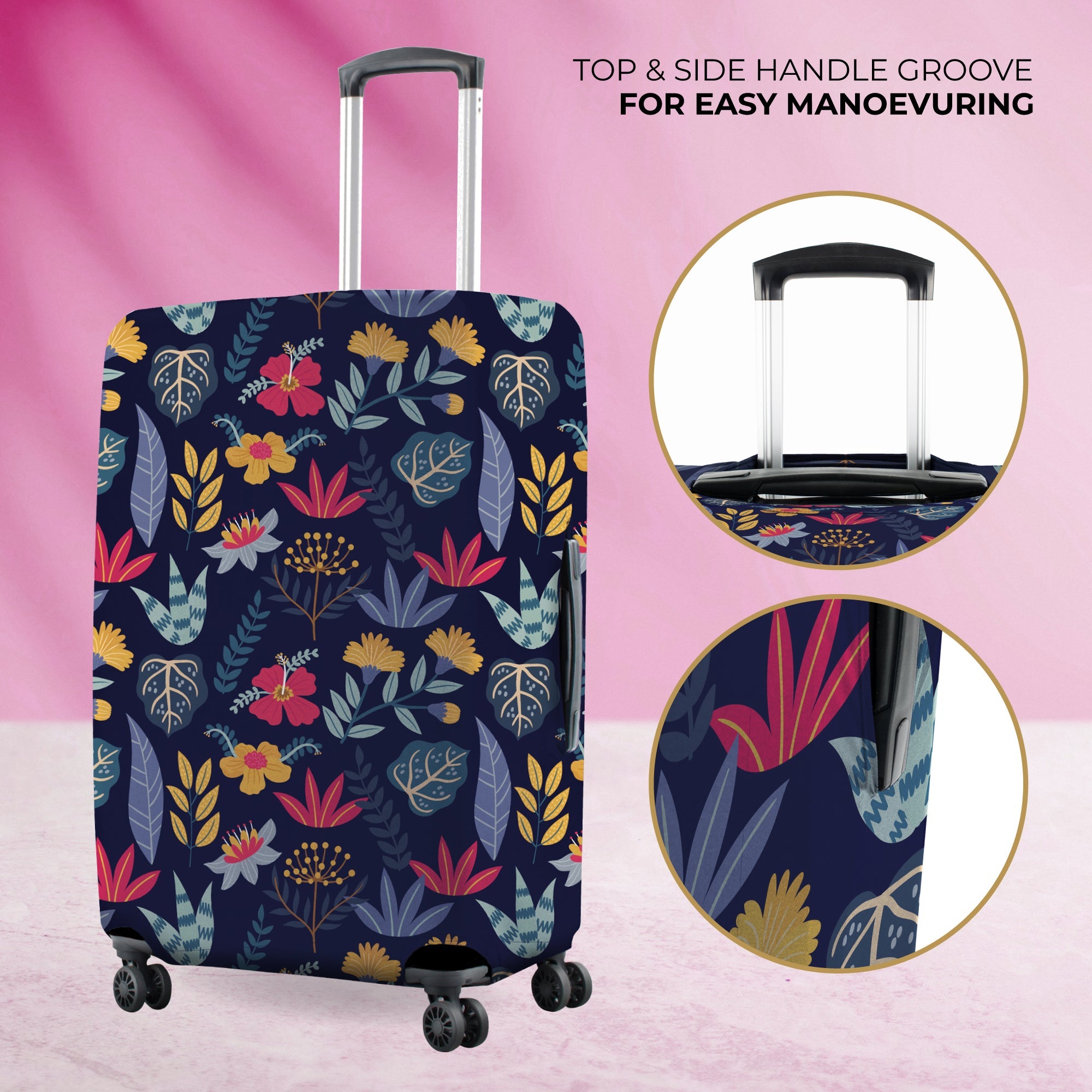 Jet Set Skins™ Flora Print Luggage Cover