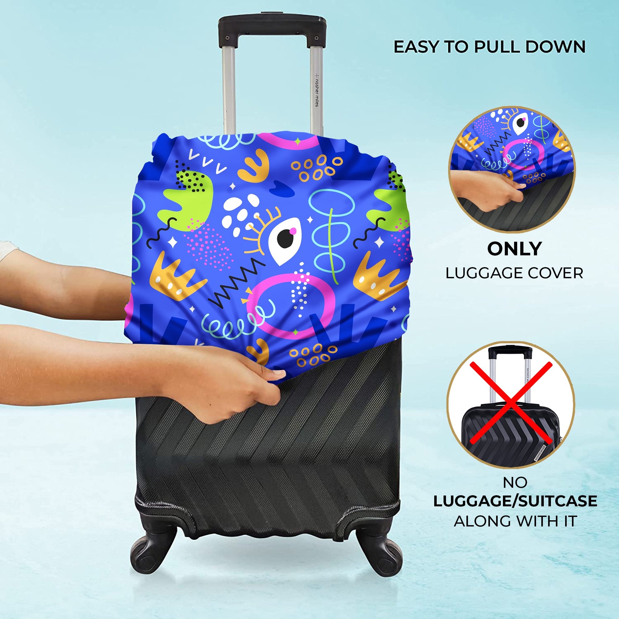 Jet Set Skins™ Ocean Print Luggage Cover