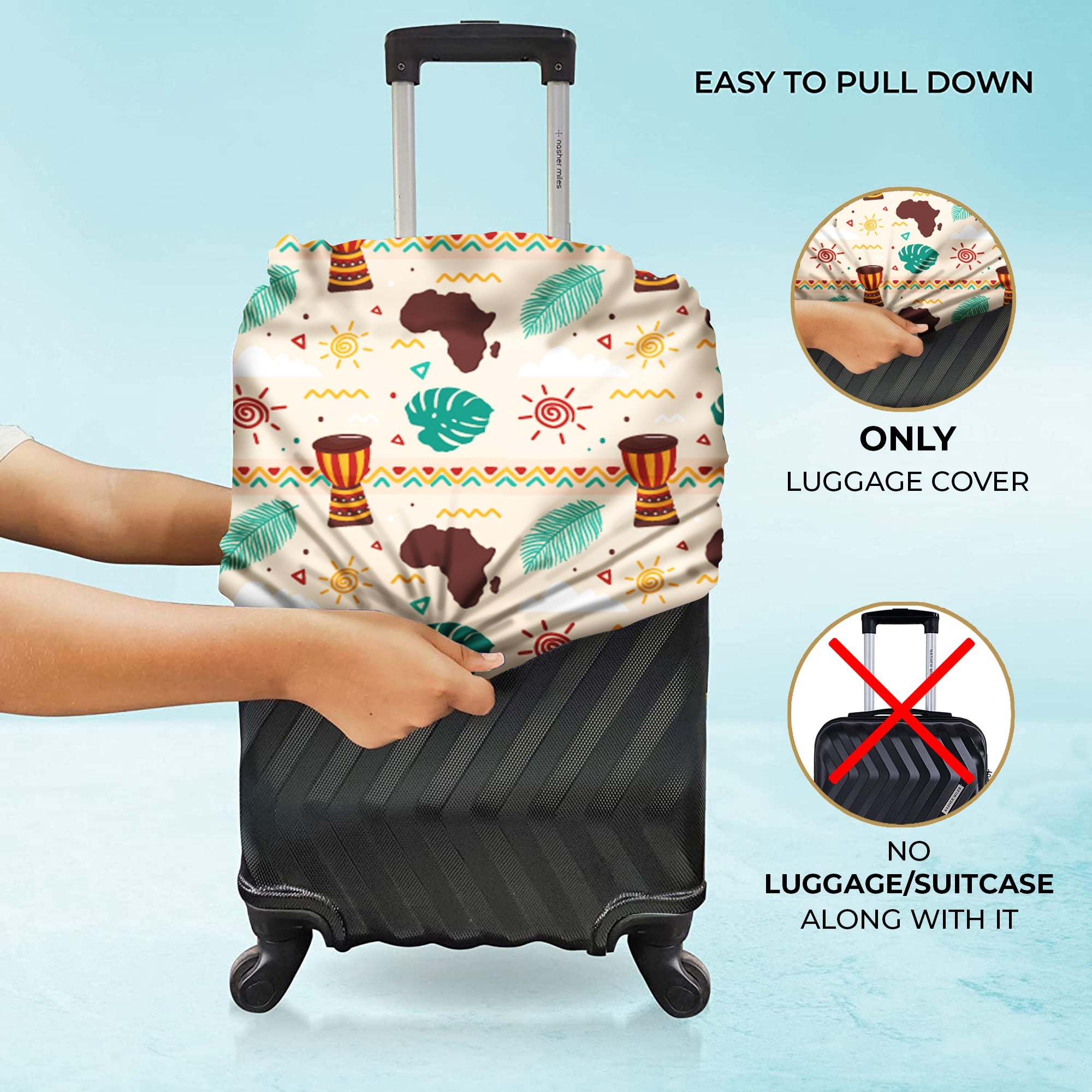 Jet Set Skins™ Coastal-Melody Print Luggage Cover