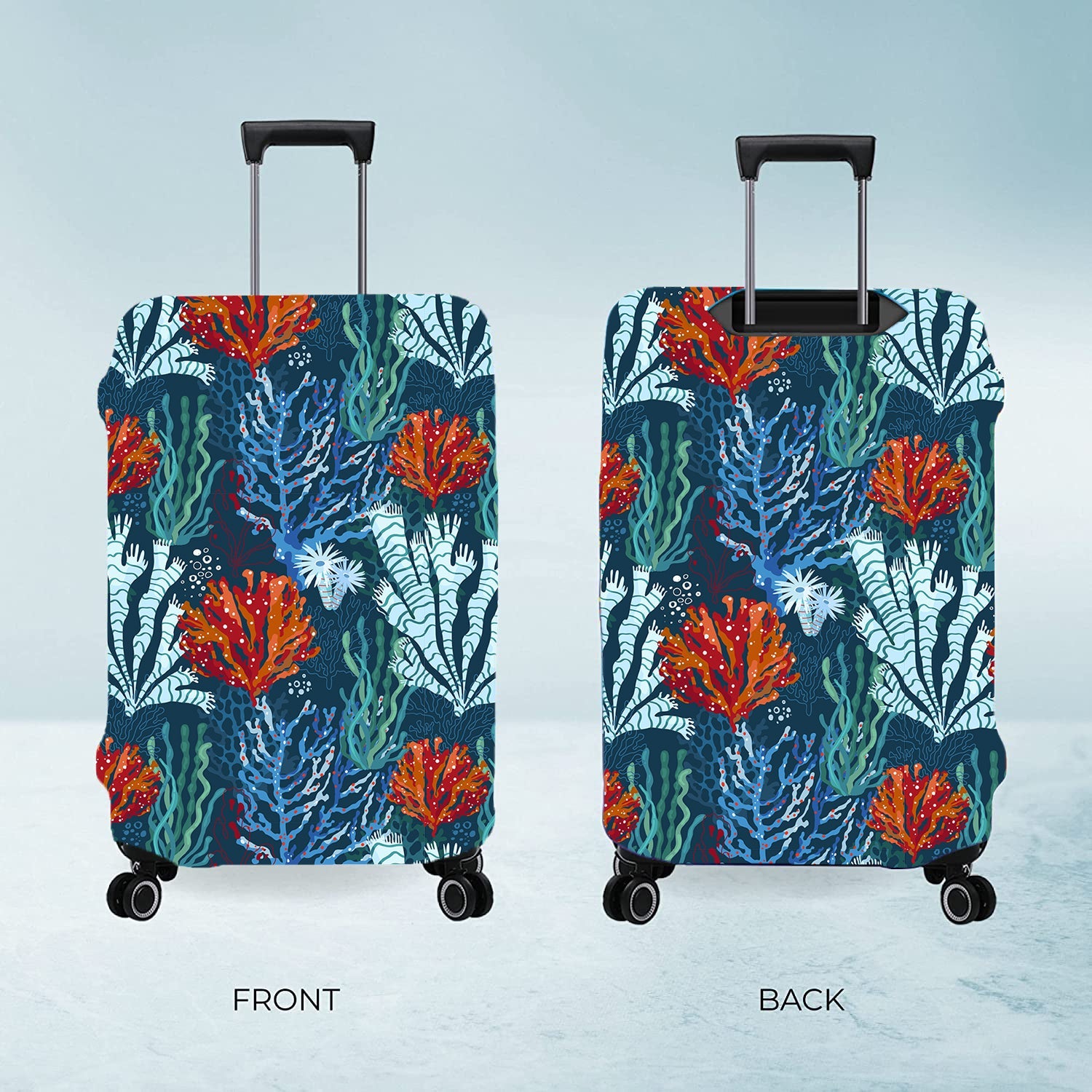 Jet Set Skins™ Coral Print Luggage Cover