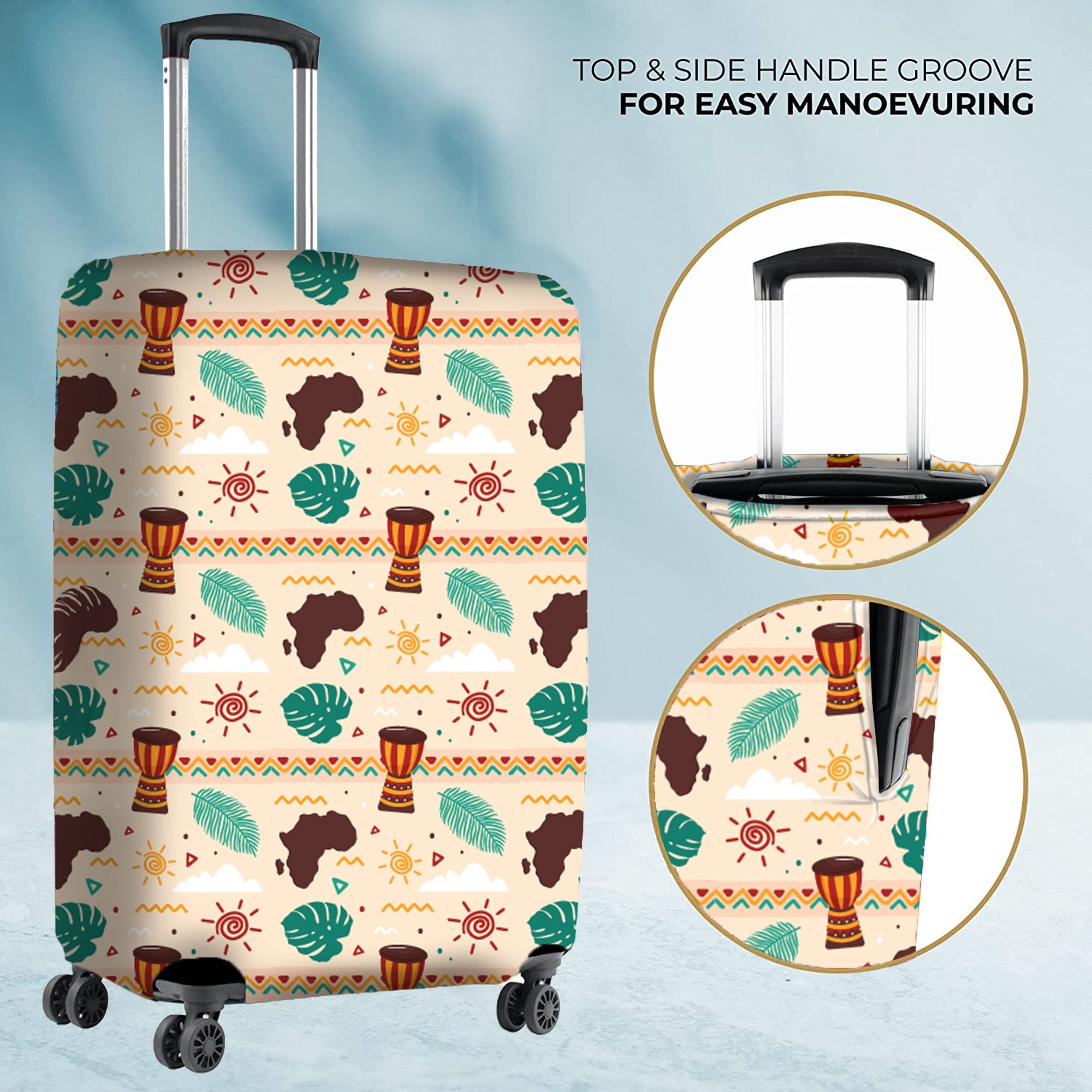 Jet Set Skins™ Coastal-Melody Print Luggage Cover