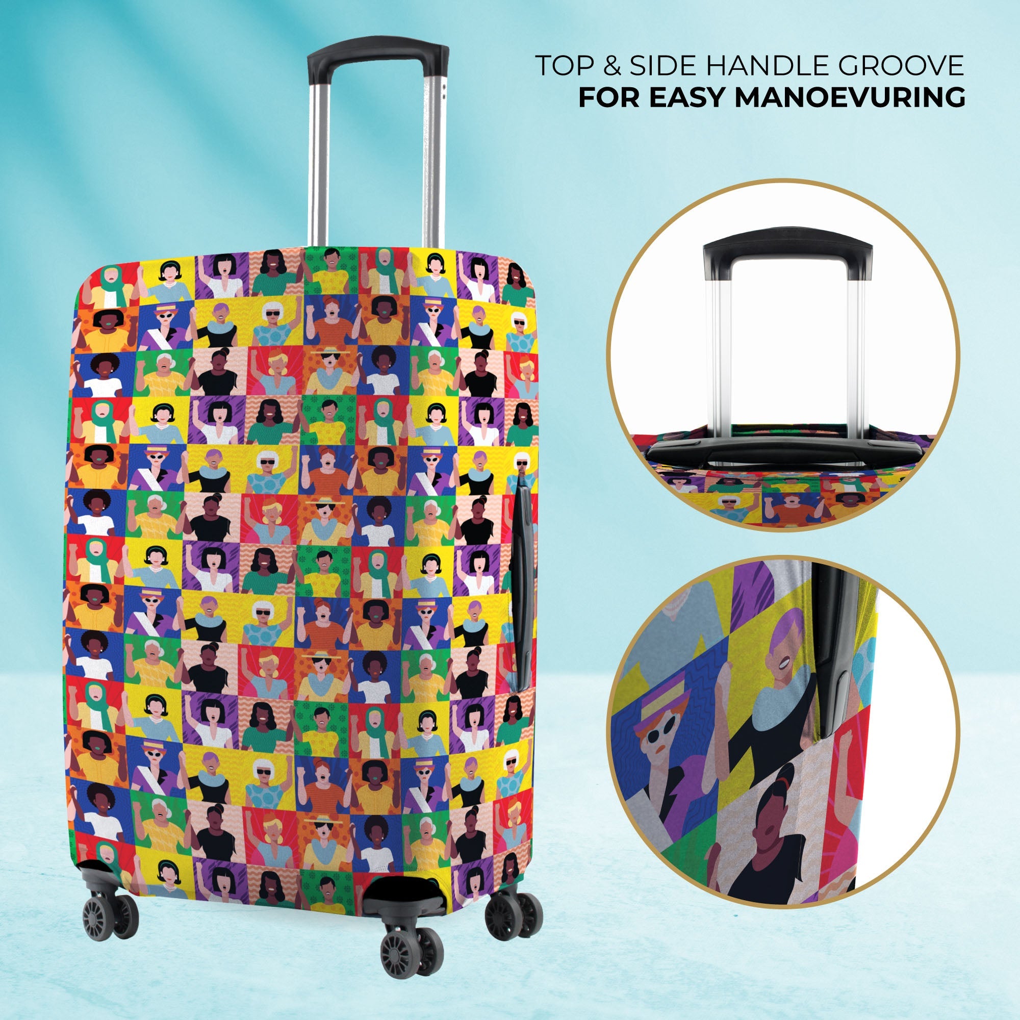 Jet Set Skins™ Women Print Luggage Cover