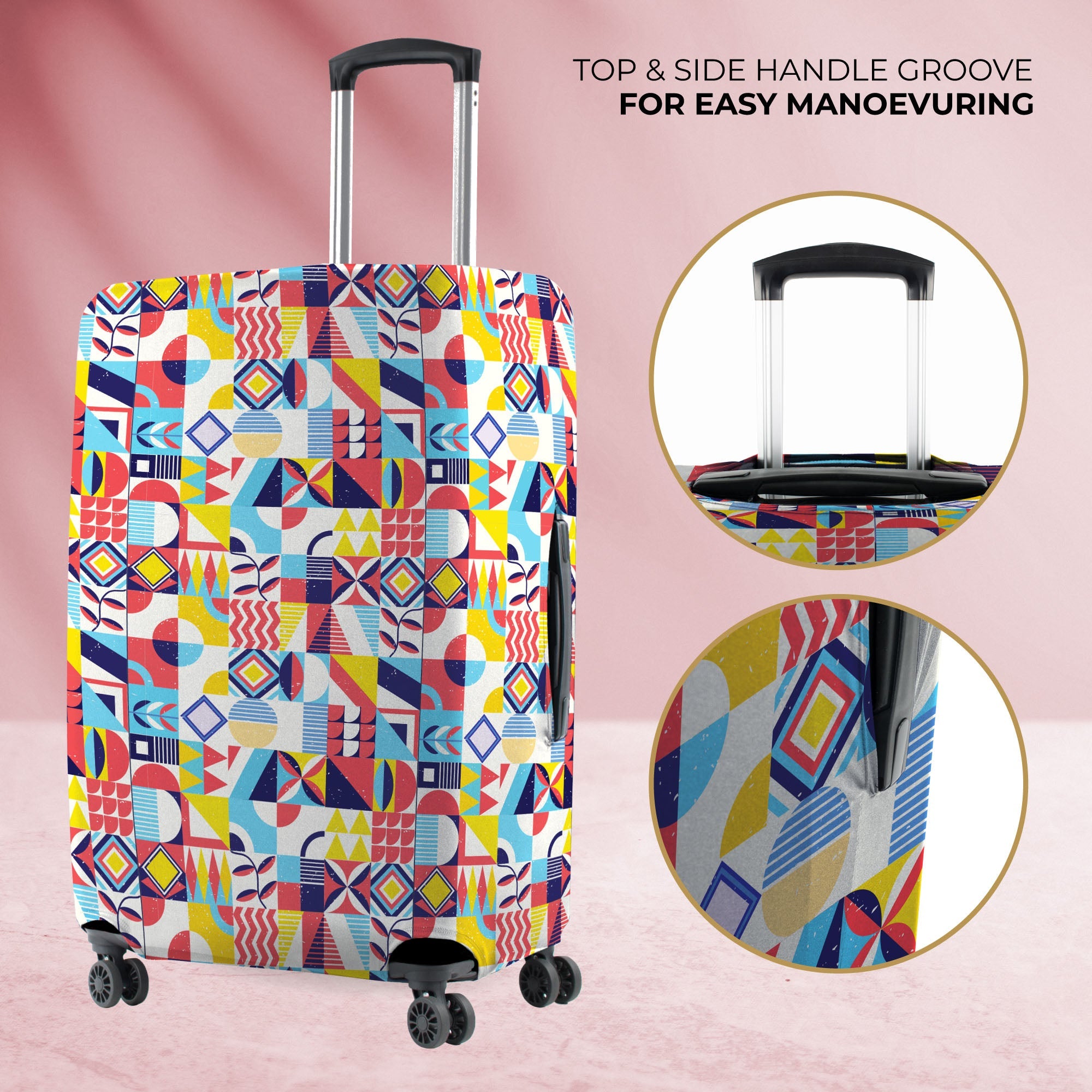 Jet Set Skins™ Block Print Luggage Cover