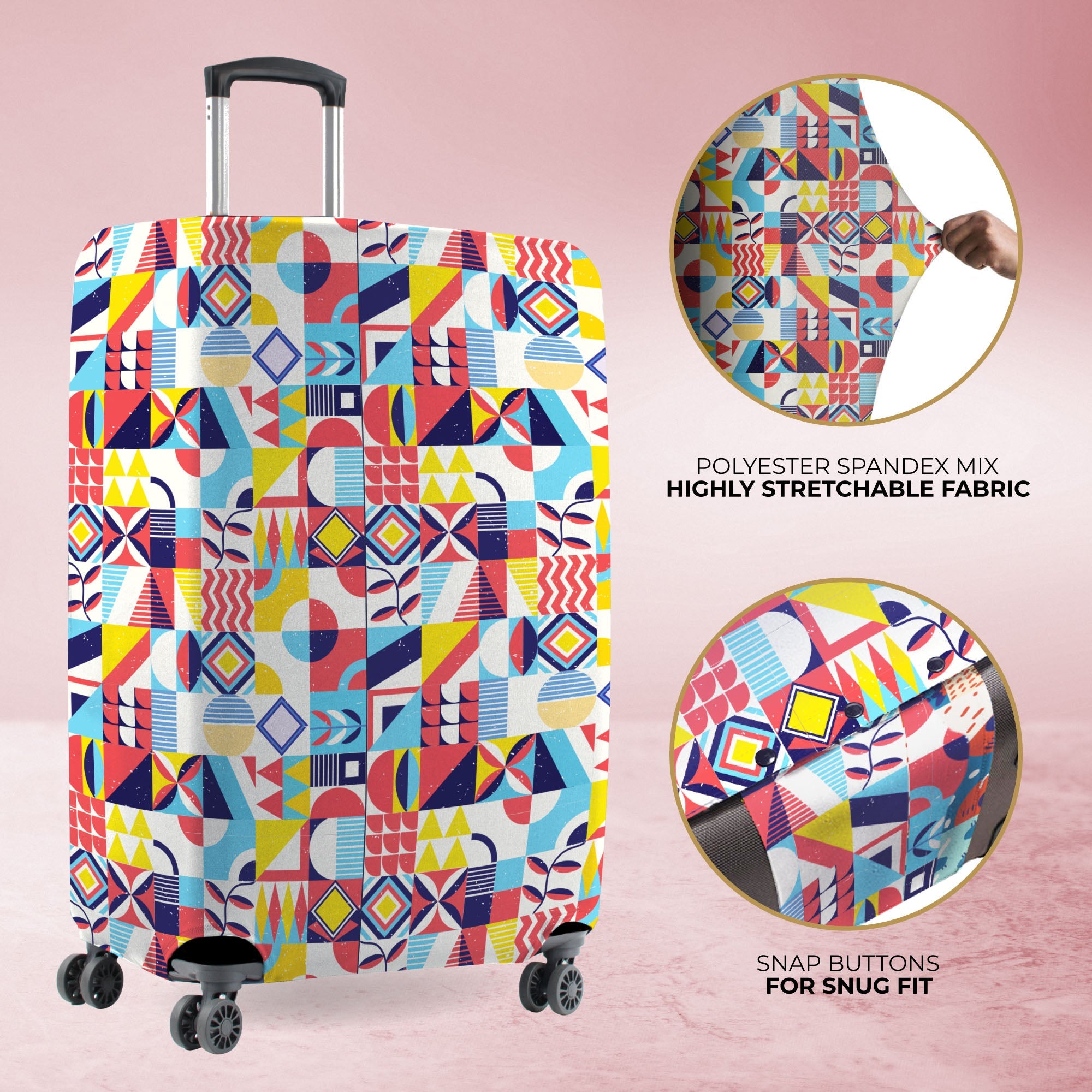 Jet Set Skins™ Block Print Luggage Cover