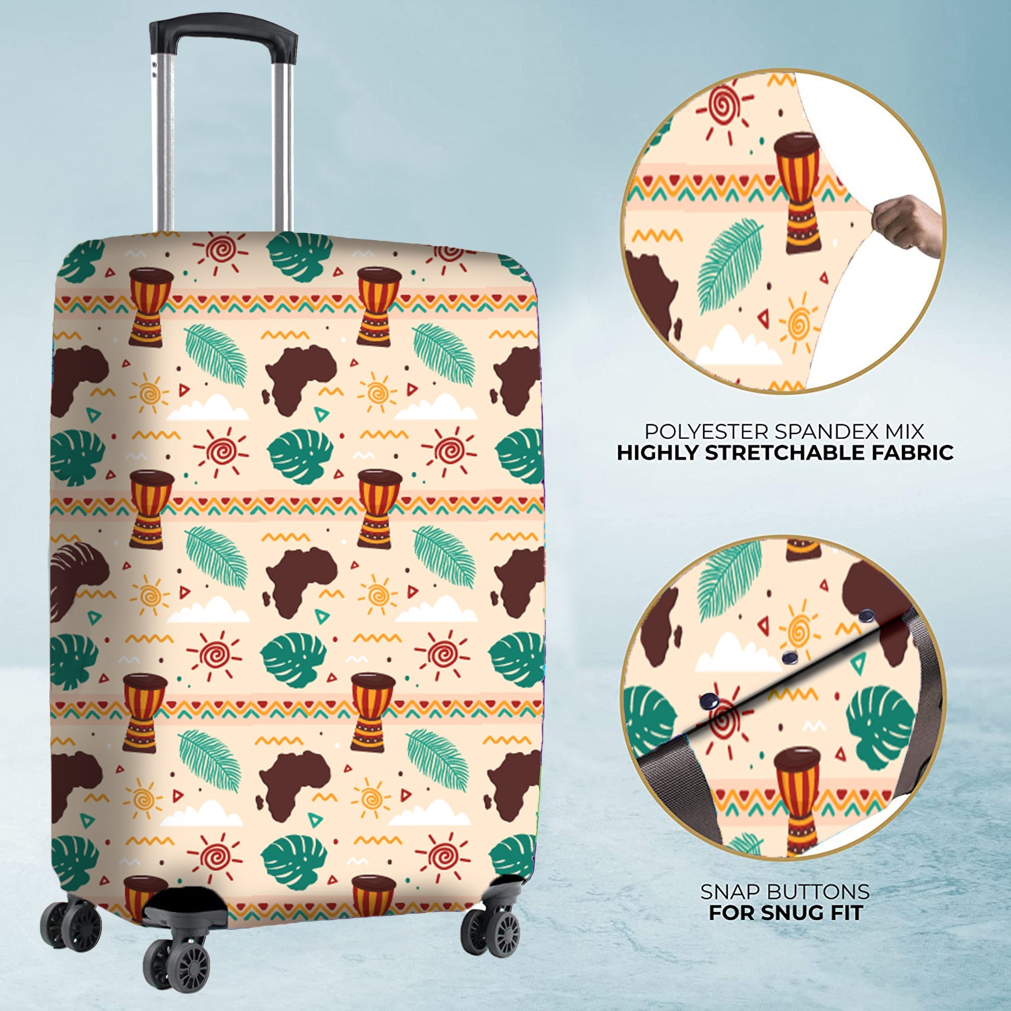 Jet Set Skins™ Coastal-Melody Print Luggage Cover