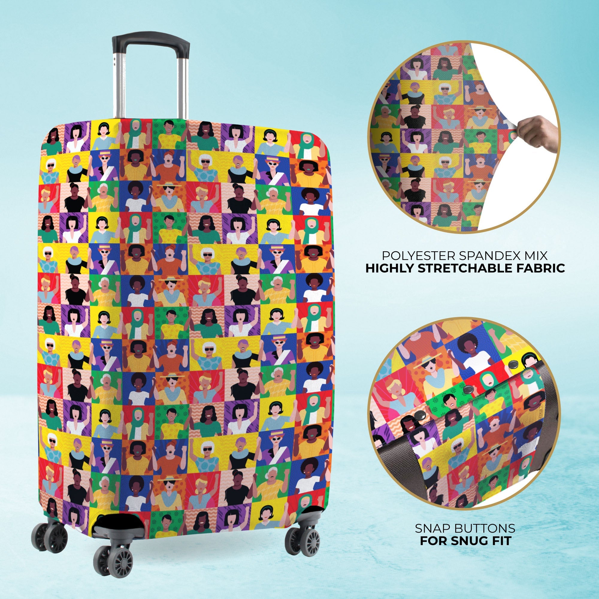 Jet Set Skins™ Women Print Luggage Cover