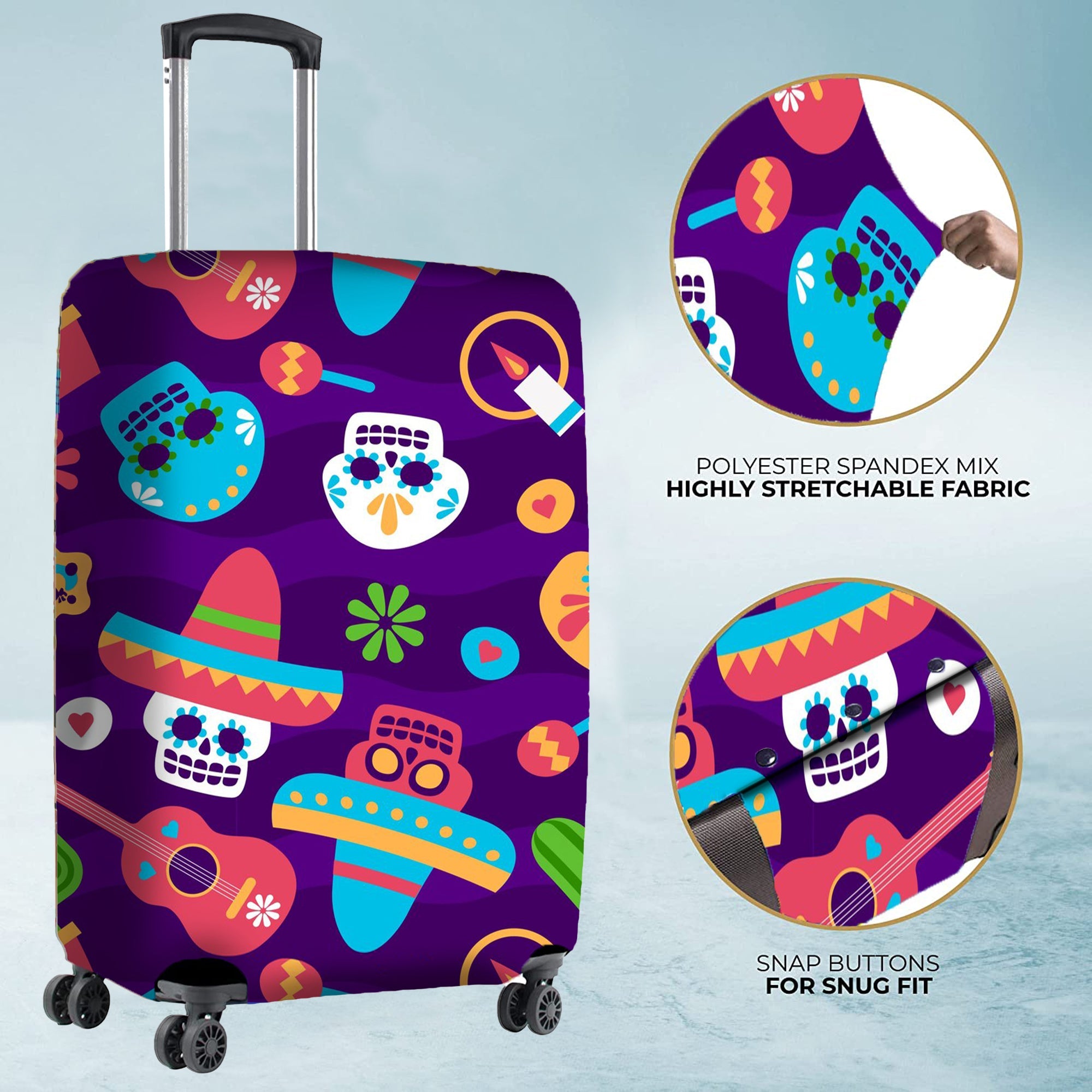 Jet Set Skins™ Carnival Print Luggage Cover