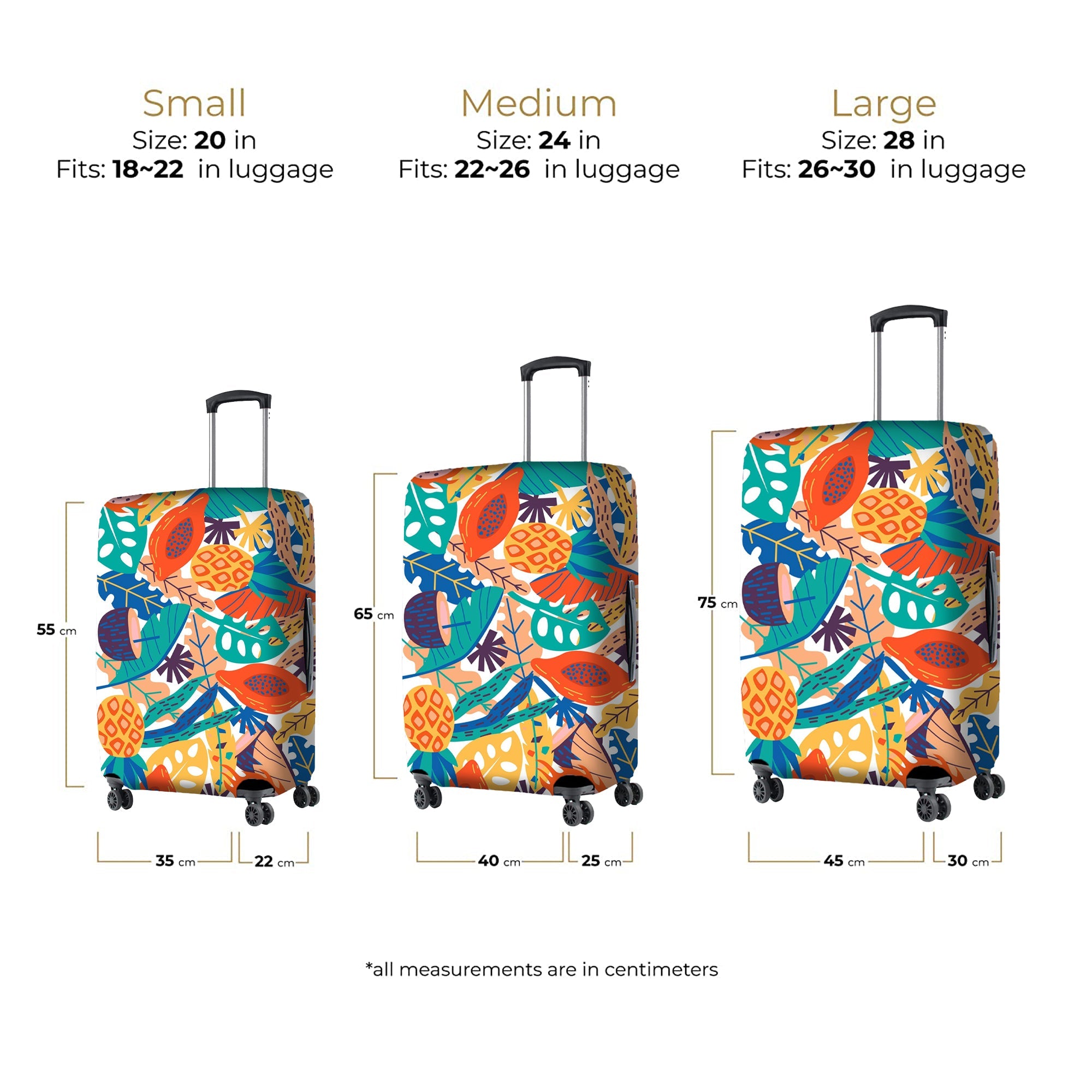 Jet Set Skins™ Tropical Print Luggage Cover