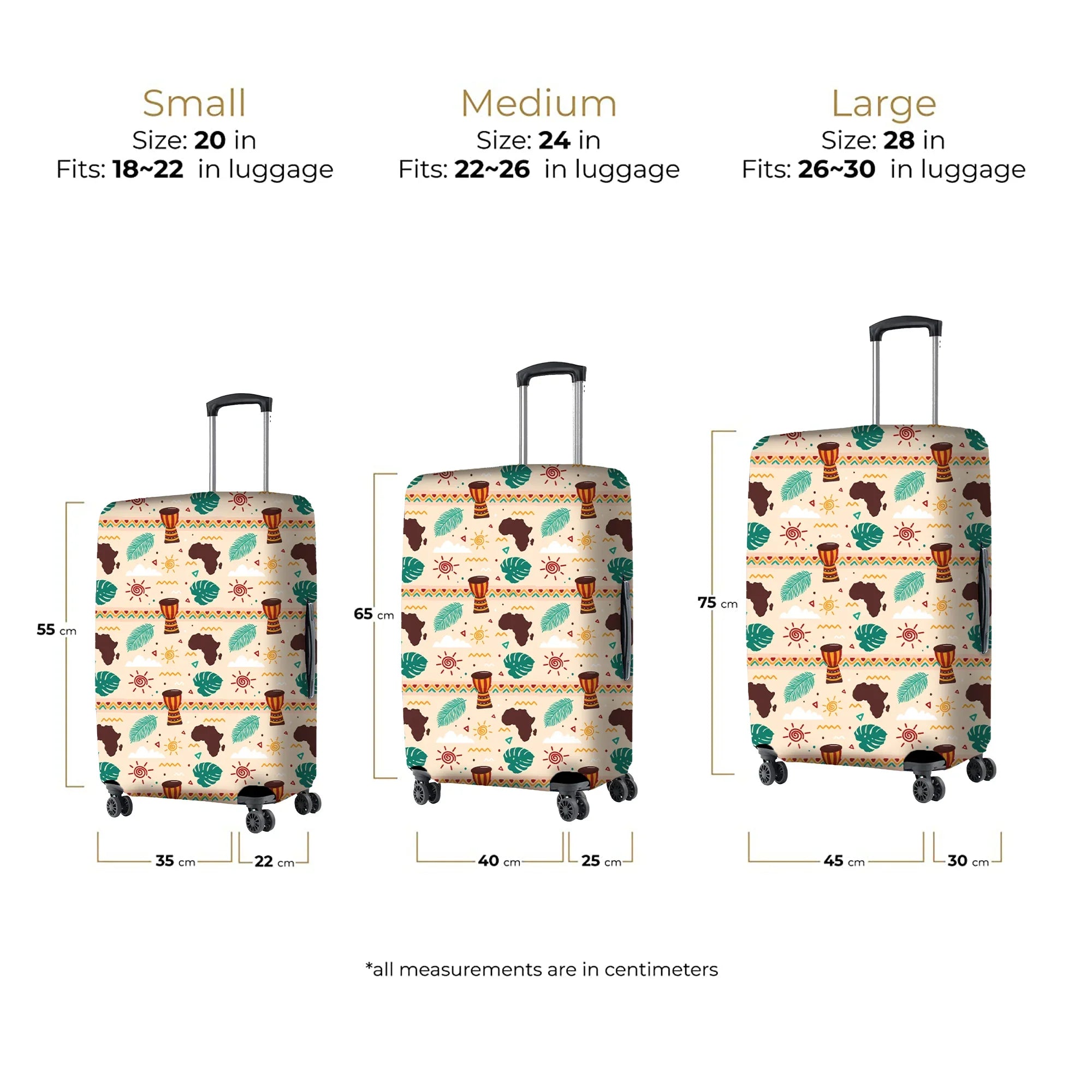 Jet Set Skins™ Coastal-Melody Print Luggage Cover