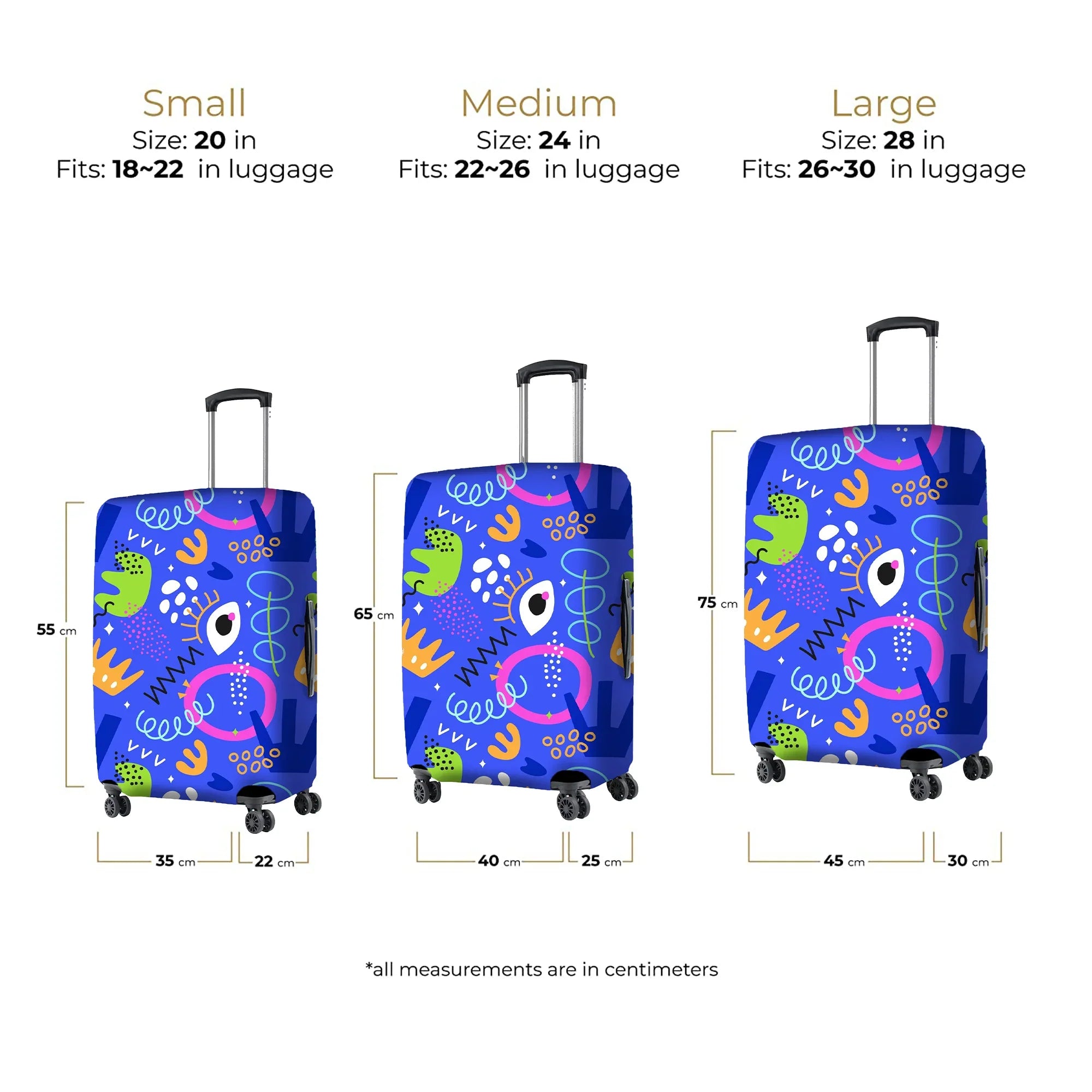 Jet Set Skins™ Ocean Print Luggage Cover