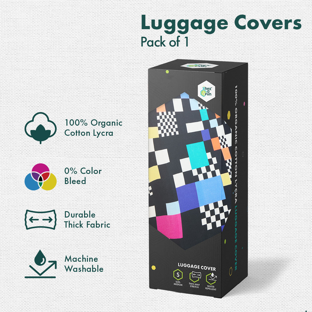 Jet Set Skins™ Glitching Print Luggage Cover