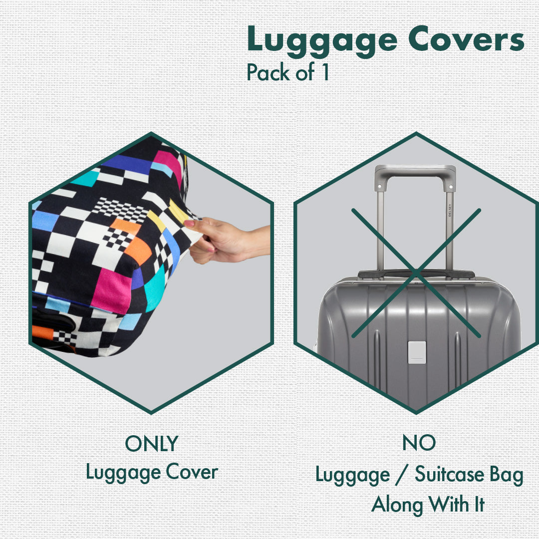 Jet Set Skins™ Glitching Print Luggage Cover