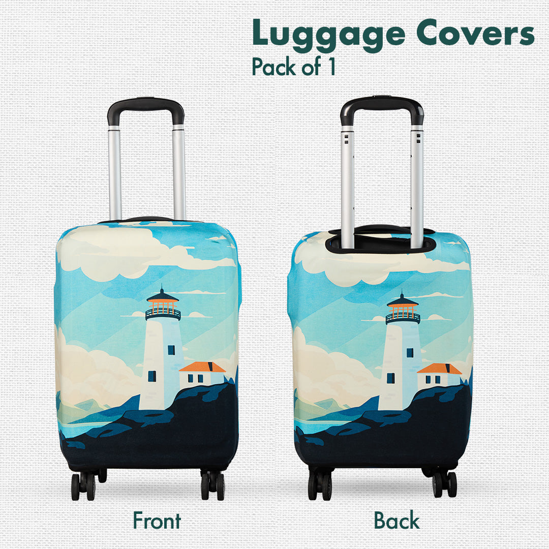 Jet Set Skins™ Vintage Lighthouse Print Luggage Cover