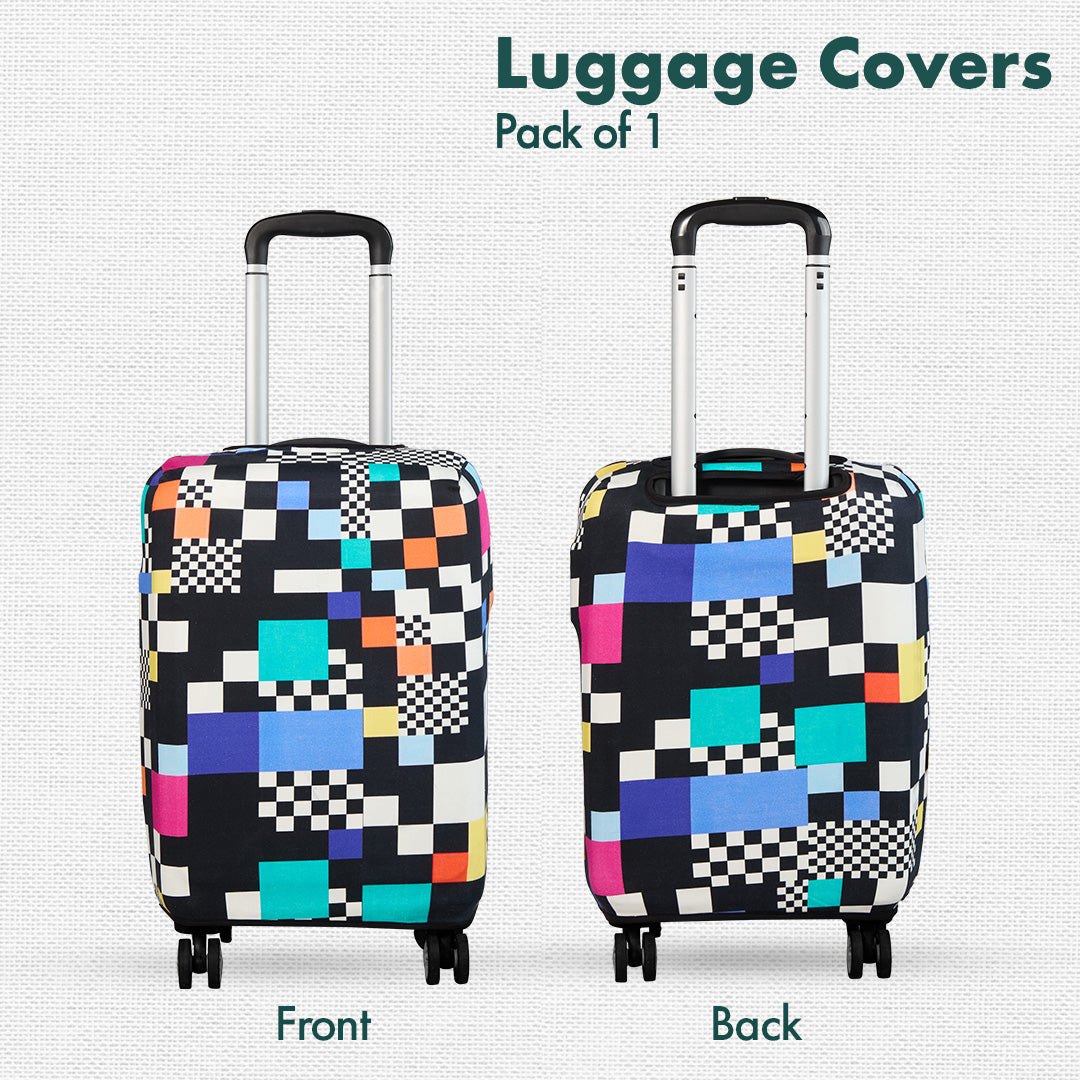 Jet Set Skins™ Glitching Print Luggage Cover