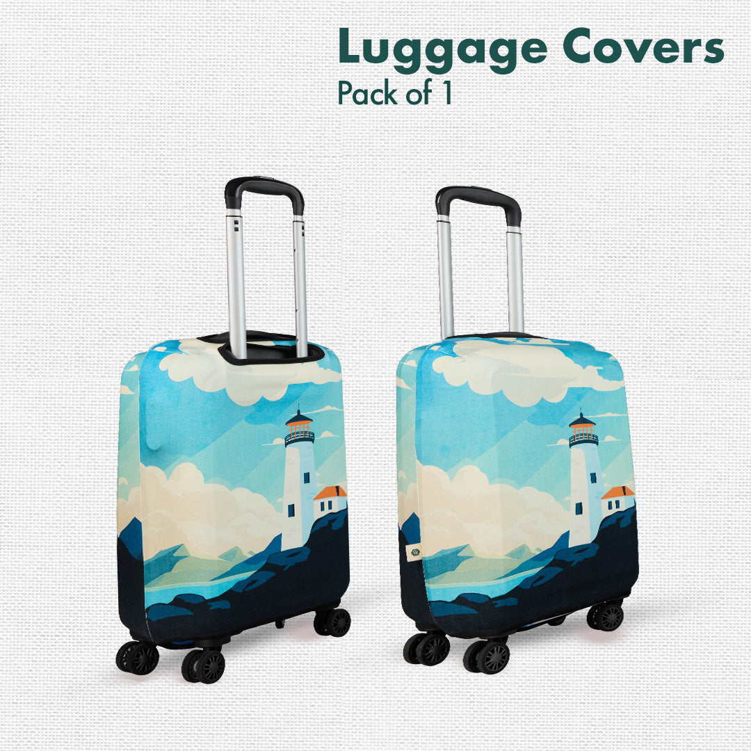 Jet Set Skins™ Vintage Lighthouse Print Luggage Cover