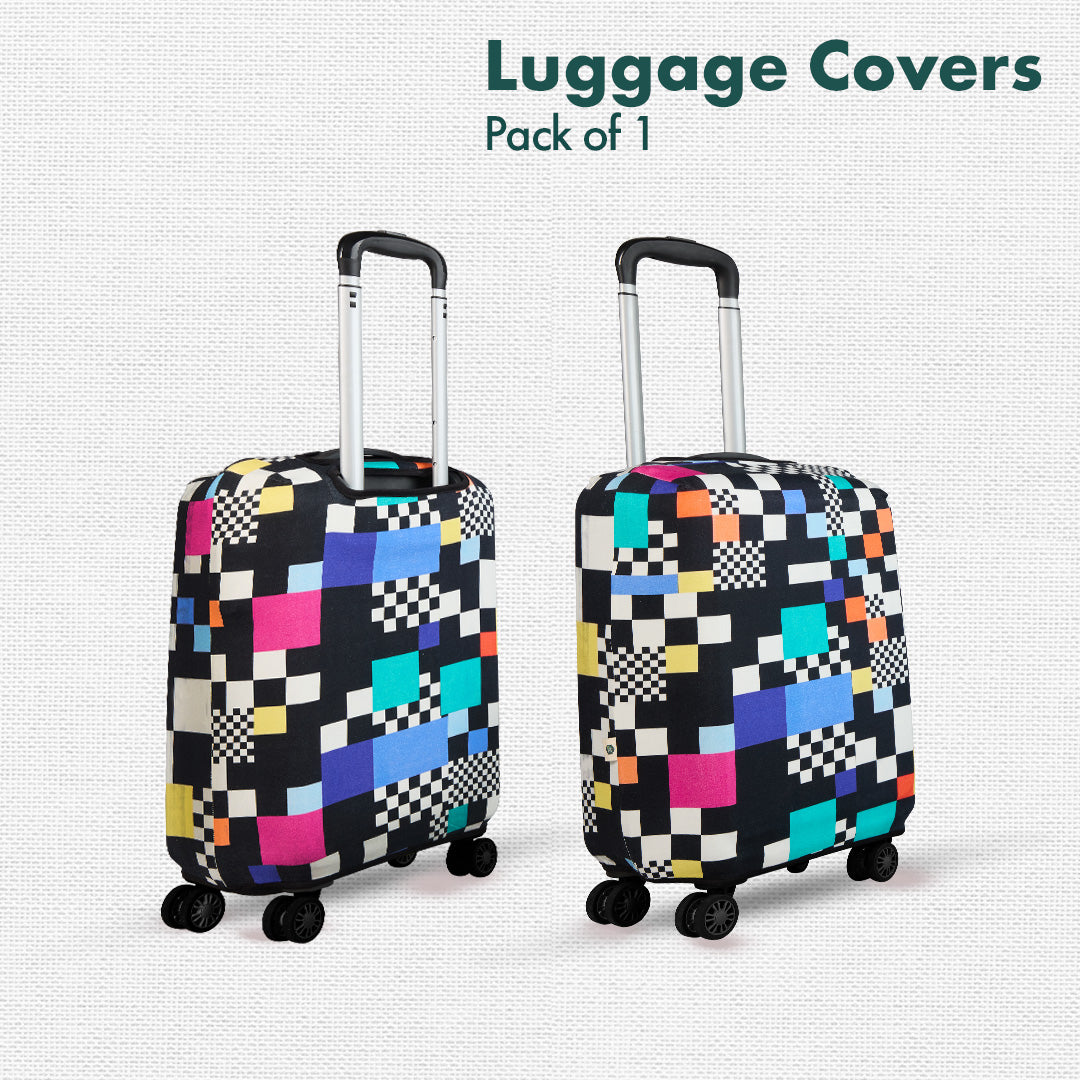 Jet Set Skins™ Glitching Print Luggage Cover