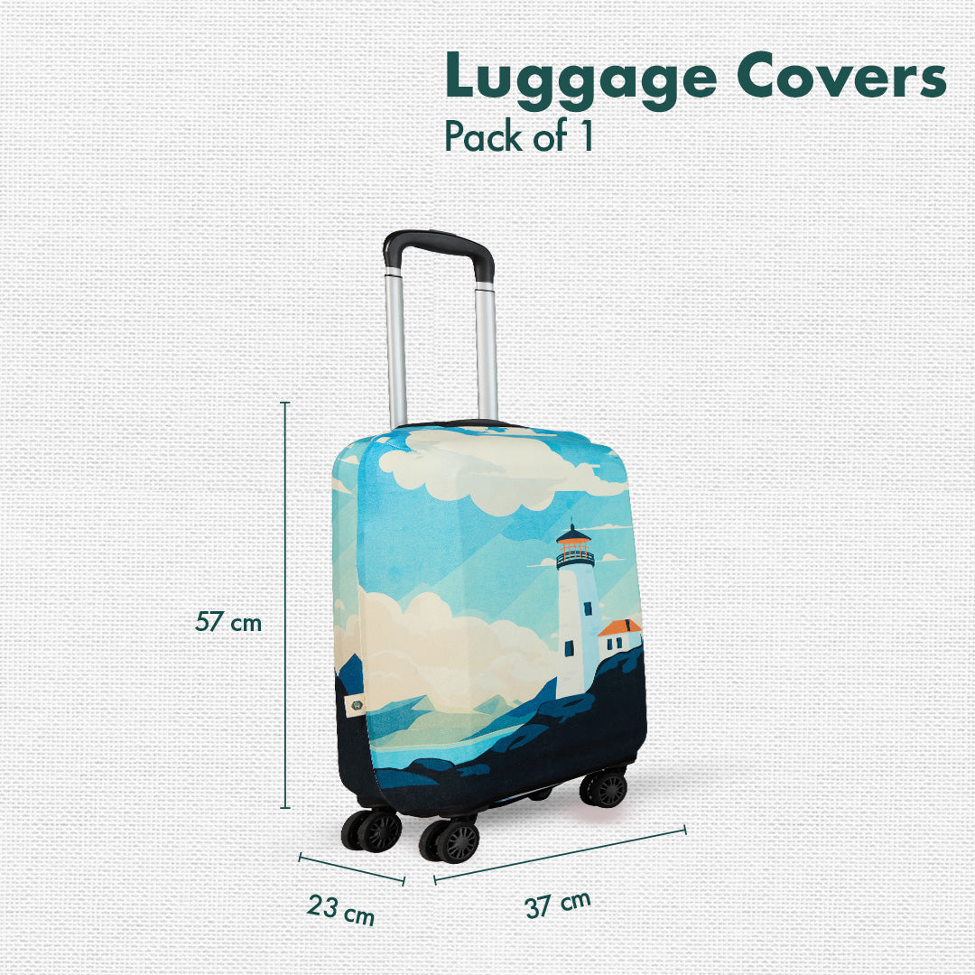 Jet Set Skins™ Vintage Lighthouse Print Luggage Cover