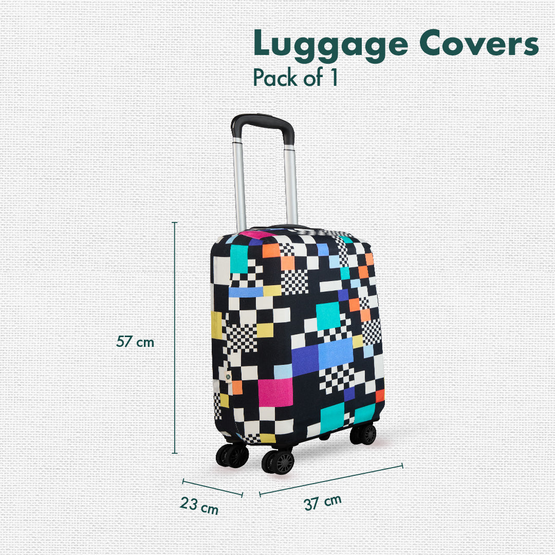 Jet Set Skins™ Glitching Print Luggage Cover