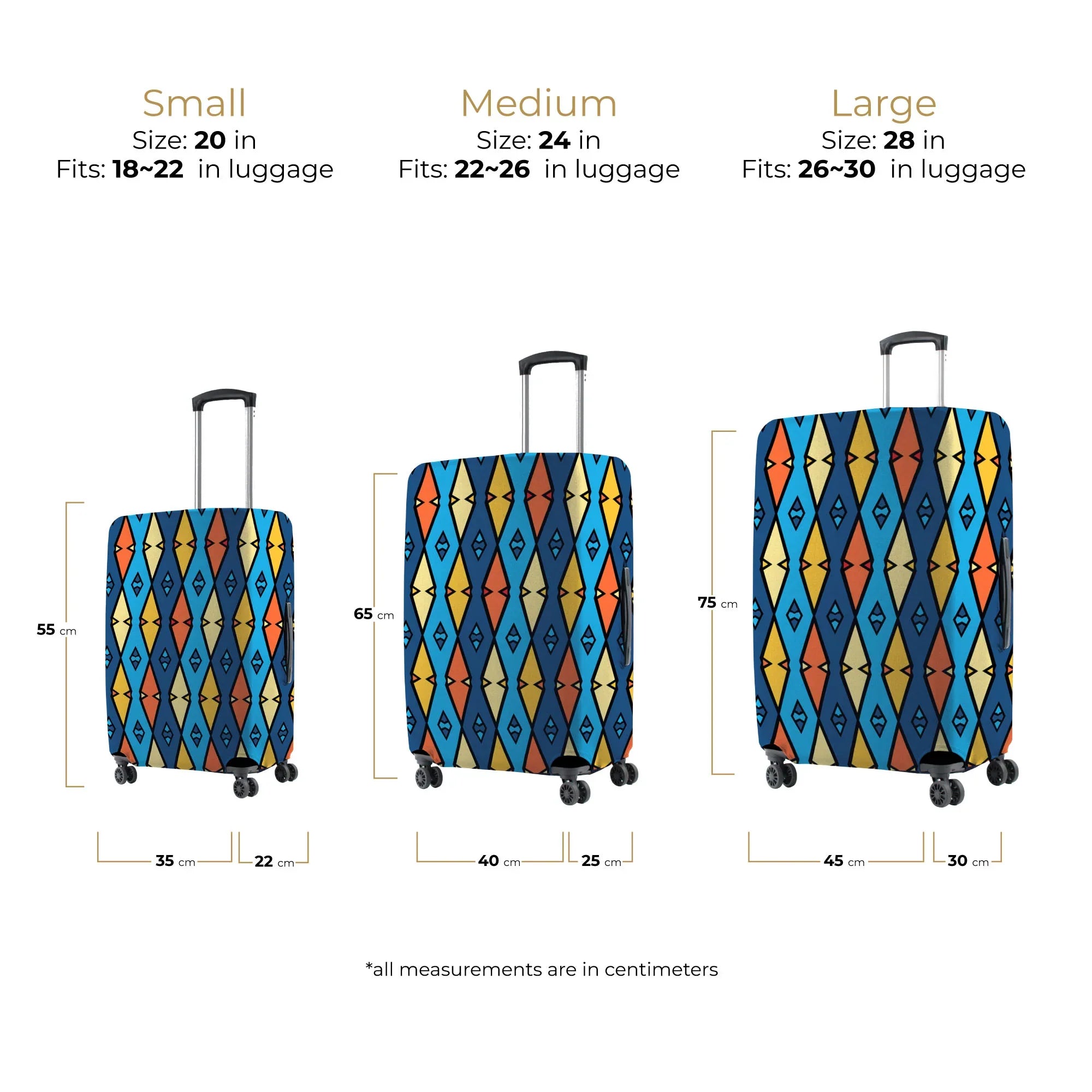 Jet Set Skins™ Pattern Print Luggage Cover