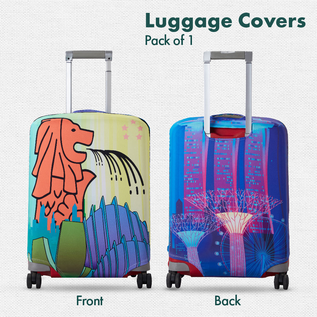 Jet Set Skins™ Merlion Musings Print Luggage Cover