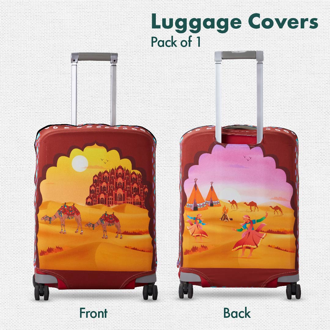 Jet Set Skins™ Camel Wander Print Luggage Cover