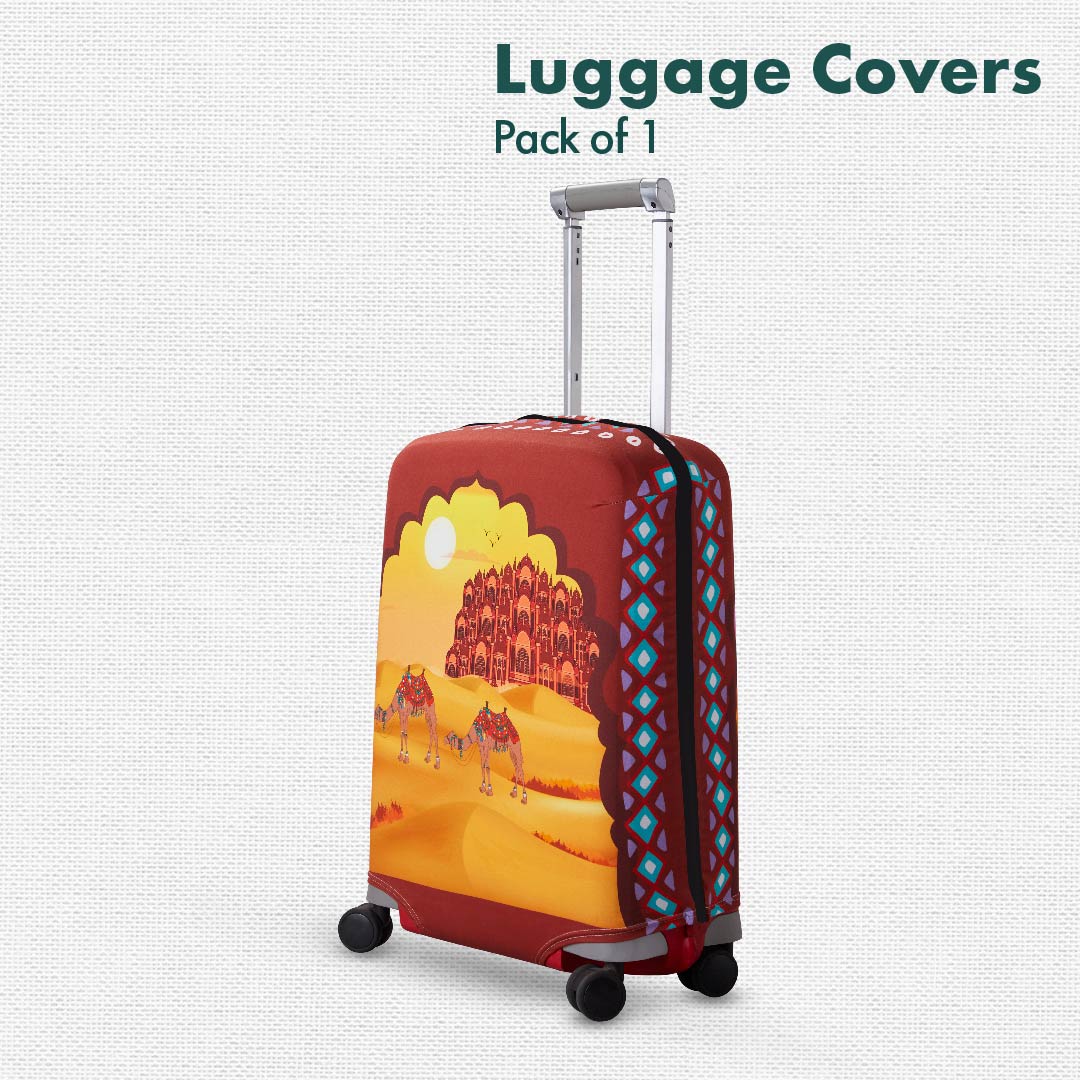 Jet Set Skins™ Camel Wander Print Luggage Cover