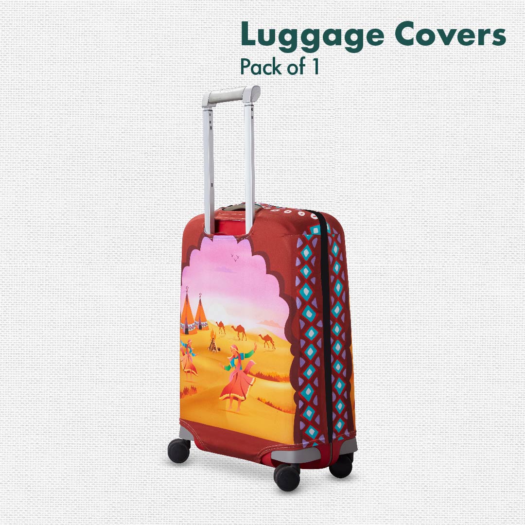 Jet Set Skins™ Camel Wander Print Luggage Cover