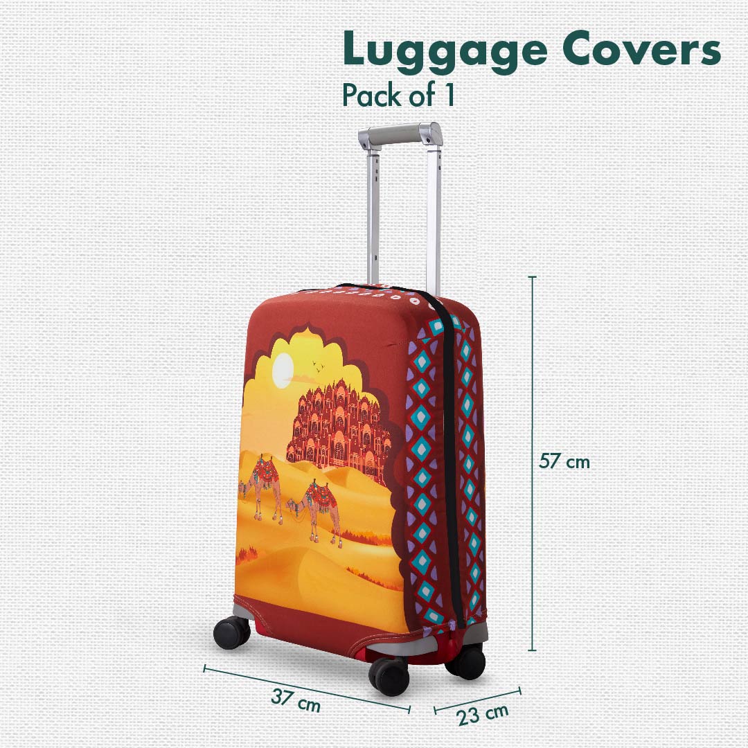 Jet Set Skins™ Camel Wander Print Luggage Cover