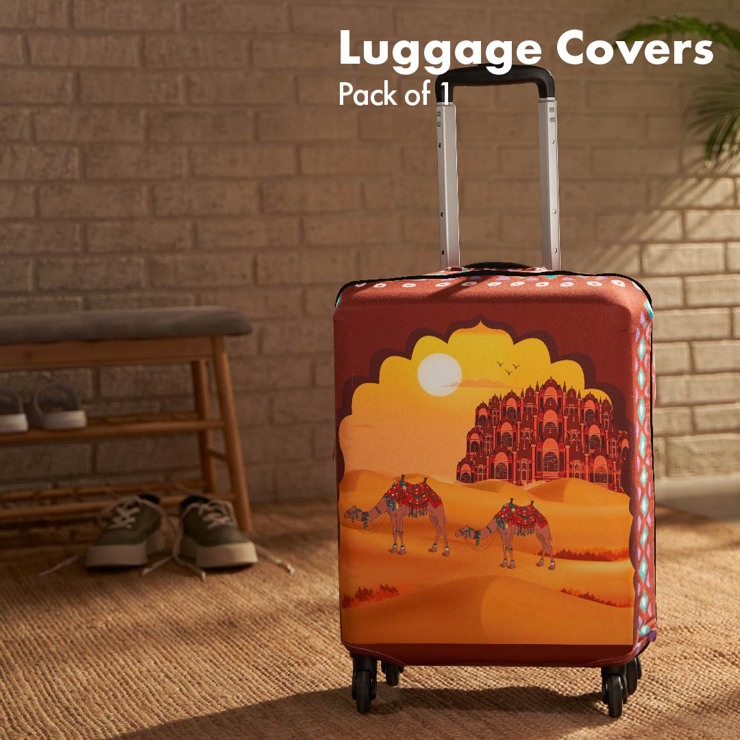 Jet Set Skins™ Camel Wander Print Luggage Cover